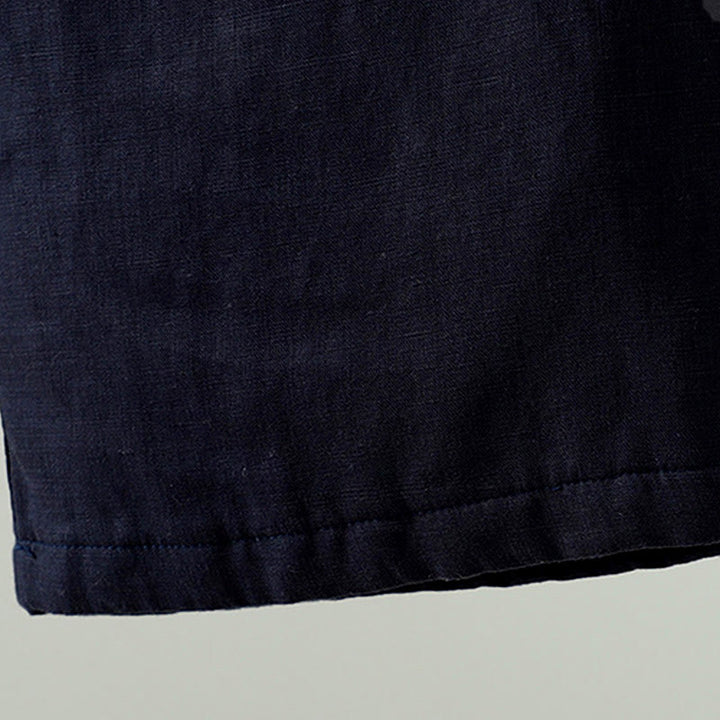 Pantalones anchos de lino y algodón con cordón ajustable de invierno para mujer con Buddha Stones y bolsillos - image 5