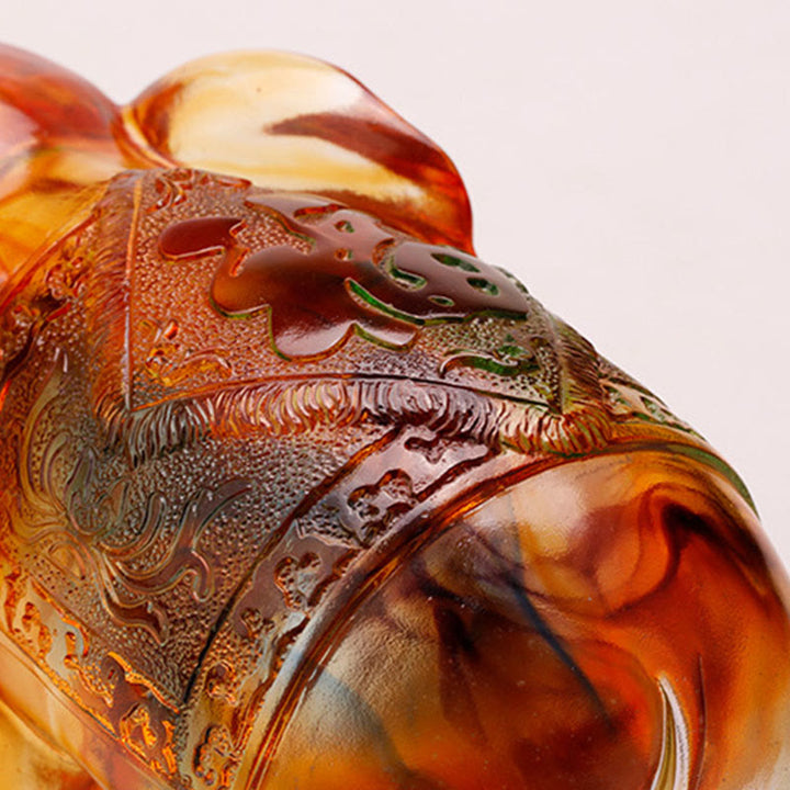 Buddha Stones hechas a mano, cristal de Liuli, elefante, obra de arte, sabiduría, riqueza, decoración del hogar - image 3