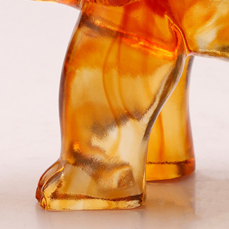 Buddha Stones hechas a mano, cristal de Liuli, elefante, obra de arte, sabiduría, riqueza, decoración del hogar - image 14