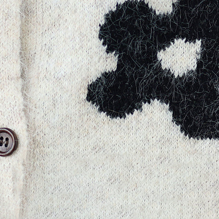 Cárdigan de punto de manga larga para mujer, de algodón, con Buddha Stones - image 16