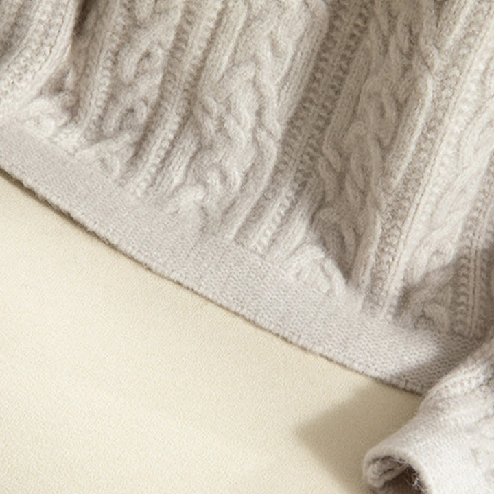 Cárdigan de punto de manga larga para mujer, de algodón, con diseño informal de botones retorcidos de Buddha Stones para invierno - image 40