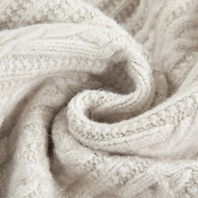 Cárdigan de punto de manga larga para mujer, de algodón, con diseño informal de botones retorcidos de Buddha Stones para invierno - image 45