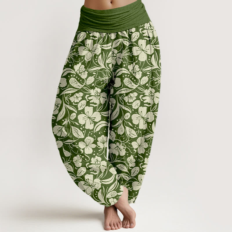 Pantalones Buddha Stones para mujer, con cintura elástica - Verde oliva - US16，UK/AU20，EU48 (3XL) - image 5