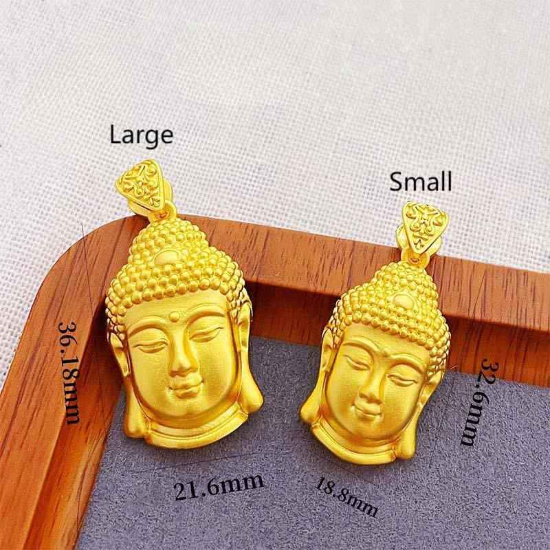 Buddha Stones con colgante de serenidad con símbolo de Buda de latón chapado en oro de 24 quilates y cordón trenzado. - image 4