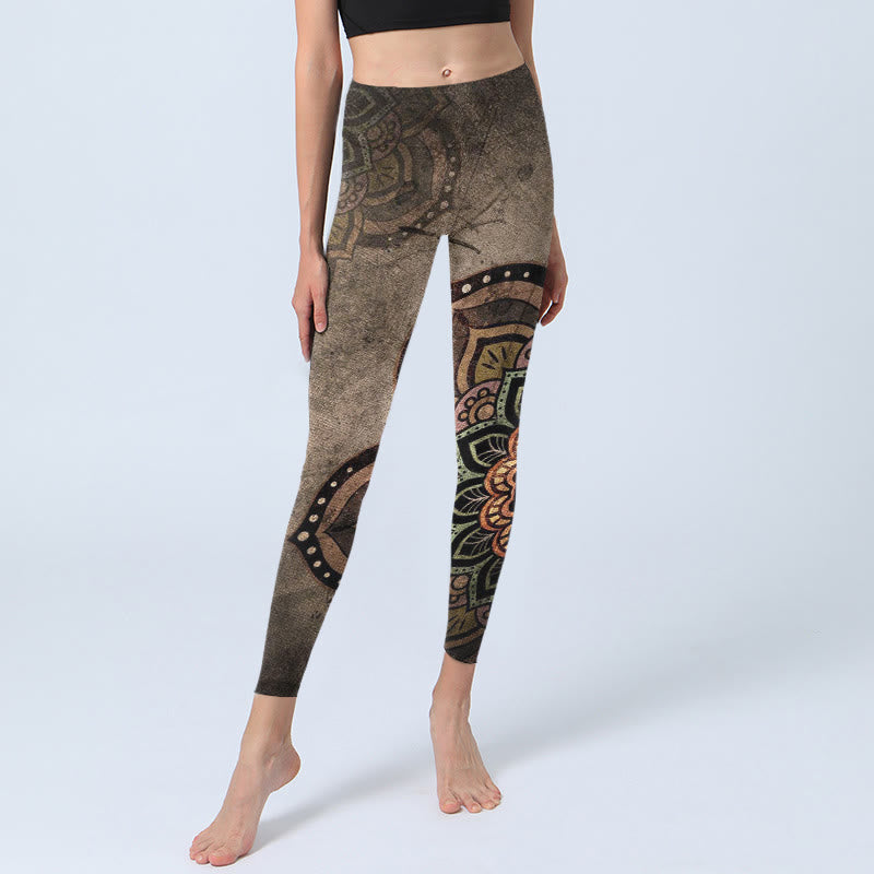 Leggings de yoga para mujer con estampado de mandala y Buddha Stones - image 5