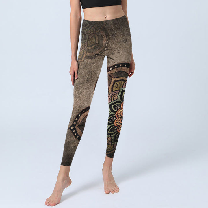 Leggings de yoga para mujer con estampado de mandala y Buddha Stones - image 5