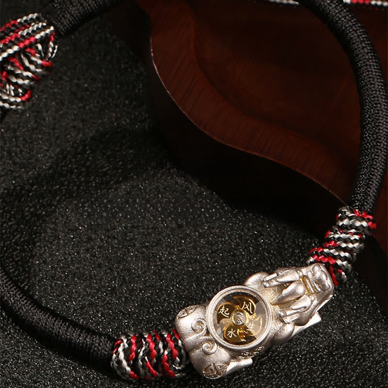 Pulsera de cuerda tejida a mano con Buddha Stones Pi Xiu para la riqueza y la suerte - image 7