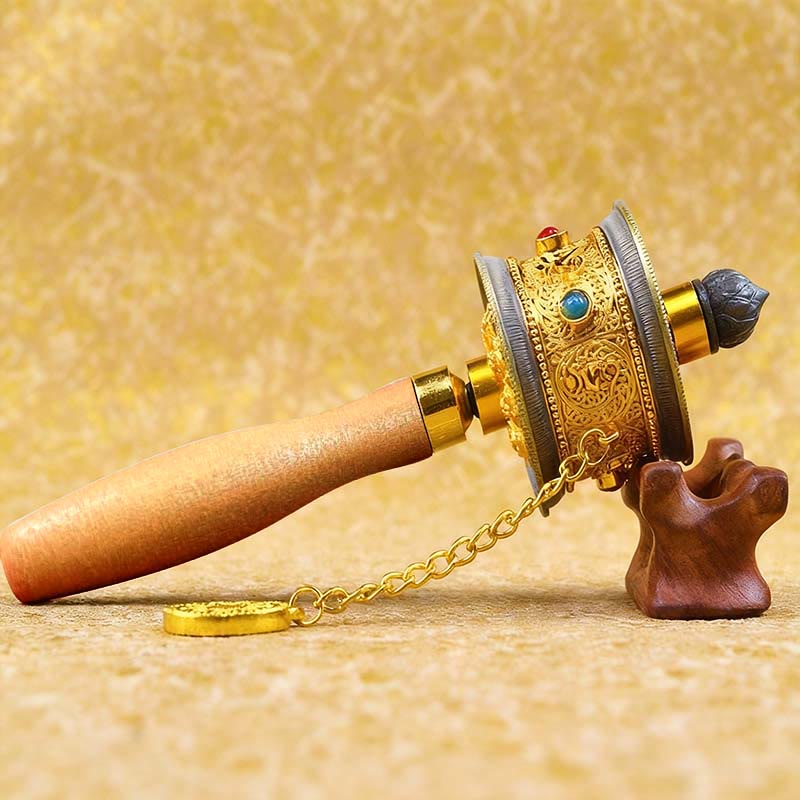 Decoración tibetana de la rueda de oración de la suerte - image 2