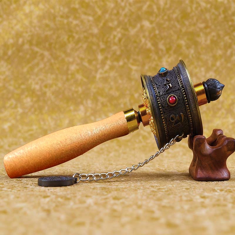 Decoración tibetana de la rueda de oración de la suerte - image 4