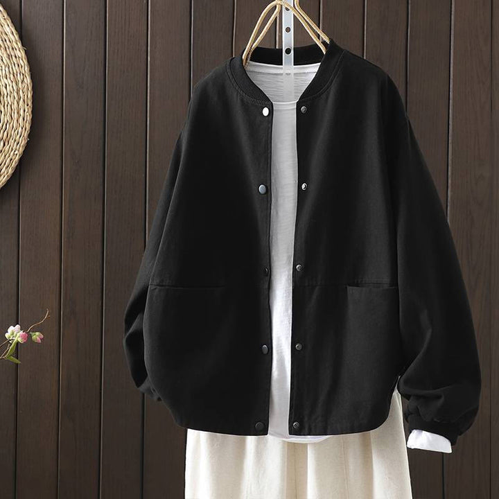 Chaqueta de manga larga con botones y bolsillos para mujer, Buddha Stones Fall. - Negro - US14，UK/AU18，EU46 (2XL) - image 25