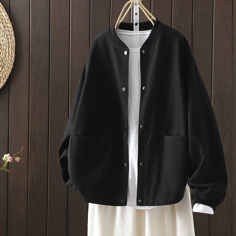 Chaqueta de manga larga con botones y bolsillos para mujer, Buddha Stones Fall. - Negro - US14，UK/AU18，EU46 (2XL) - image 25