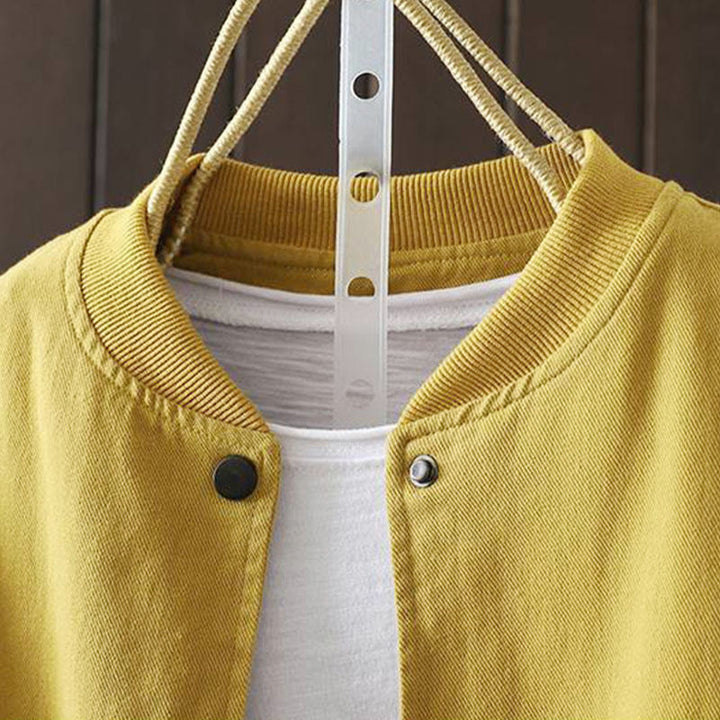 Chaqueta de manga larga con botones y bolsillos para mujer, Buddha Stones Fall. - image 9