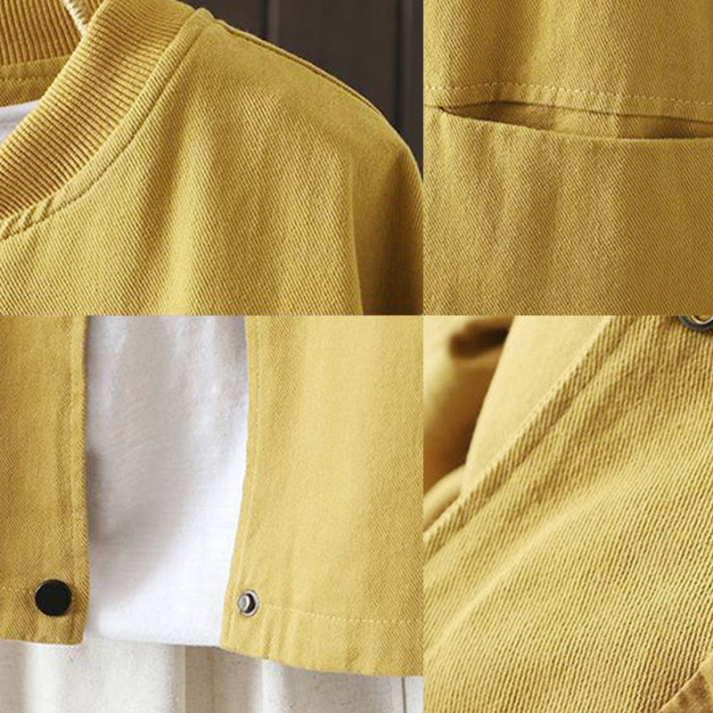 Chaqueta de algodón de manga larga con botones y bolsillos para mujer, con estampado de Buddha Stones Fall - image 18