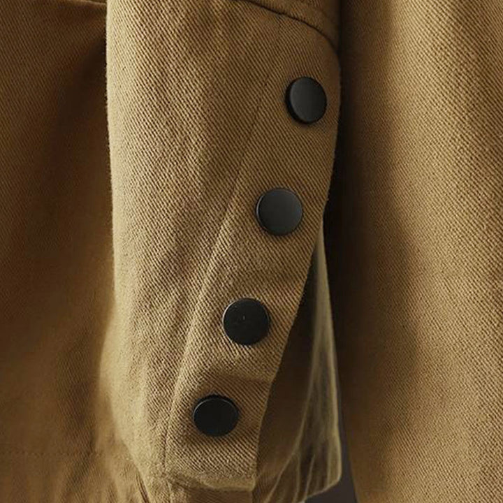 Chaqueta de manga larga con botones y bolsillos para mujer, Buddha Stones Fall. - image 23