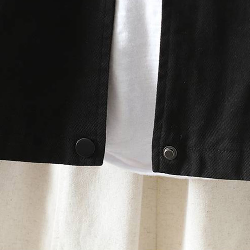 Chaqueta de algodón de manga larga con botones y bolsillos para mujer, con estampado de Buddha Stones Fall - image 30