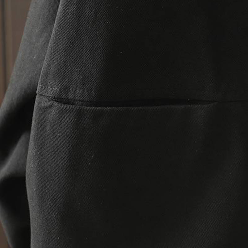 Chaqueta de algodón de manga larga con botones y bolsillos para mujer, con estampado de Buddha Stones Fall - image 28