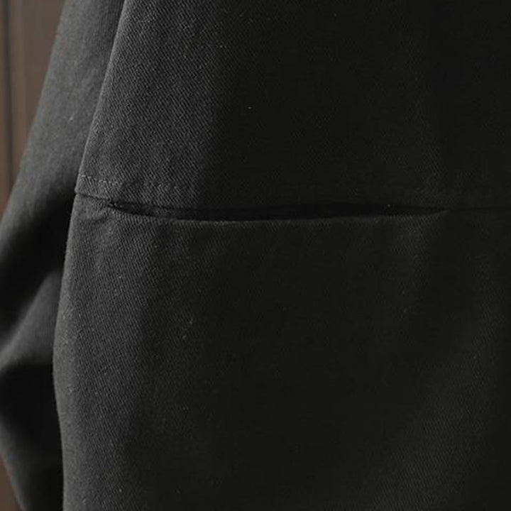 Chaqueta de algodón de manga larga con botones y bolsillos para mujer, con estampado de Buddha Stones Fall - image 28