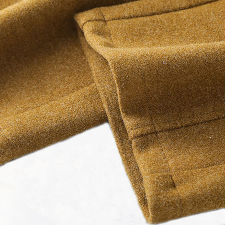 Pantalones anchos de algodón y lana gruesa con botones lisos y bolsillos para mujer de Buddha Stones - image 11