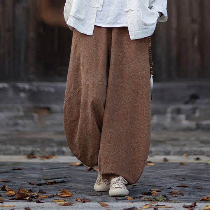 Camisa de manga larga con botones de rana para mujer, pantalones de algodón y lino con estampado de Buddha Stones en otoño, jacquard - image 41