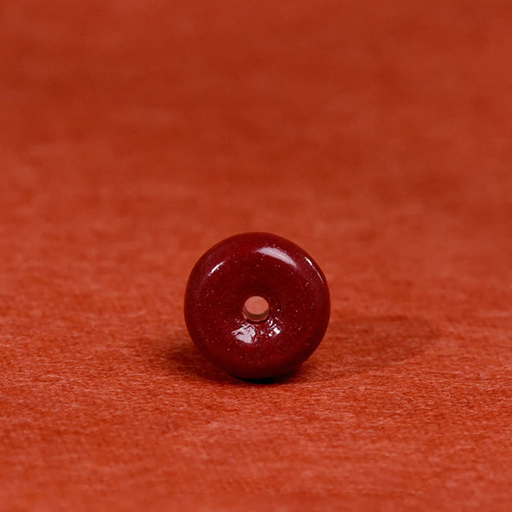 Pulsera tobillera ajustable con bendición de cuerda hecha a mano con hebilla de paz y cinabrio de Buddha Stones - image 9