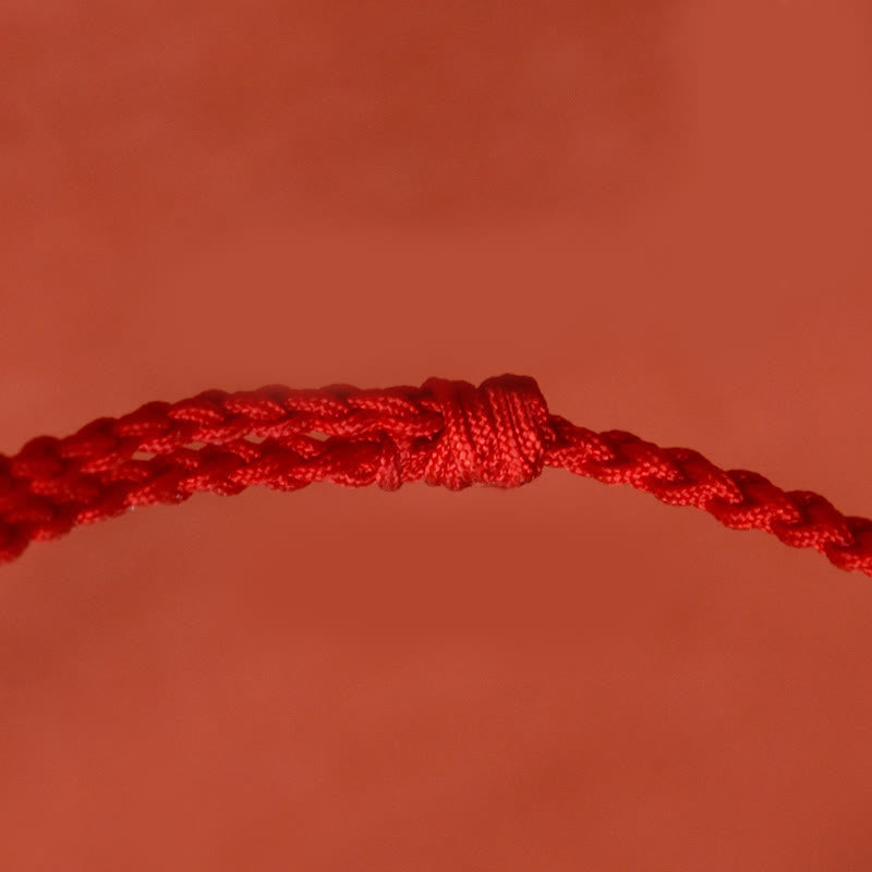 Pulsera tobillera ajustable con bendición de cuerda hecha a mano con hebilla de paz y cinabrio de Buddha Stones - image 8