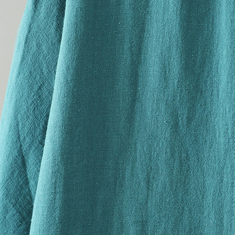 Chaqueta térmica vintage de algodón de manga larga con botones de rana para mujer de Buddha Stones - image 12