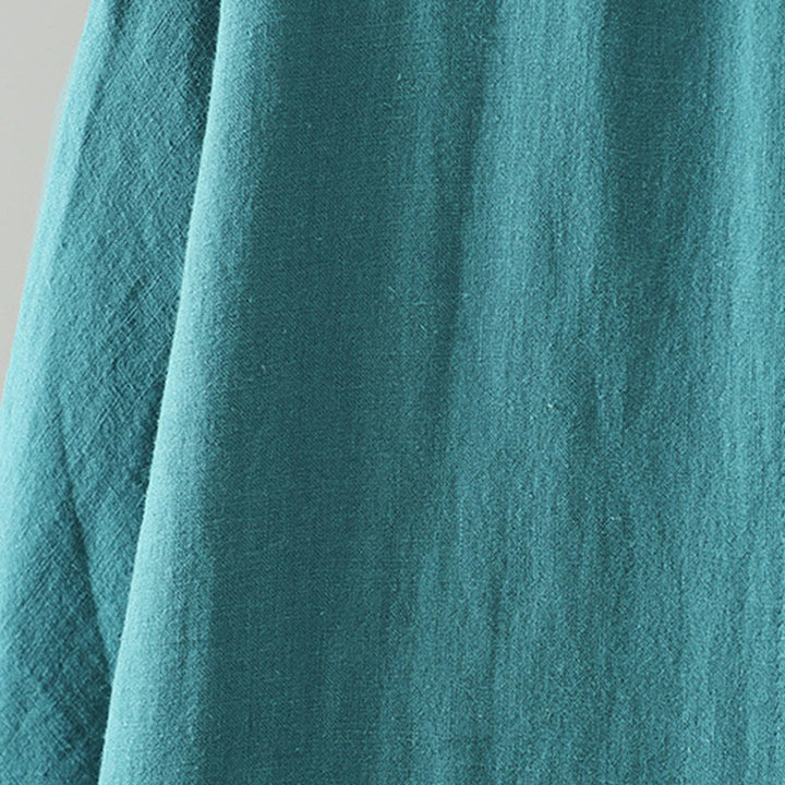 Chaqueta térmica vintage de algodón de manga larga con botones de rana para mujer de Buddha Stones - image 12