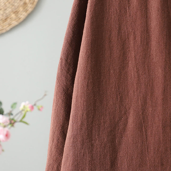 Chaqueta térmica vintage de algodón de manga larga con botones de rana para mujer de Buddha Stones - image 28