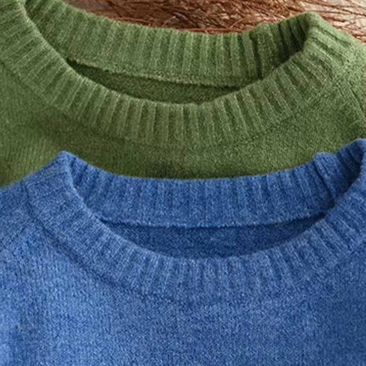 Suéter de punto de algodón de manga larga y cuello redondo de invierno para mujer con Buddha Stones - image 7