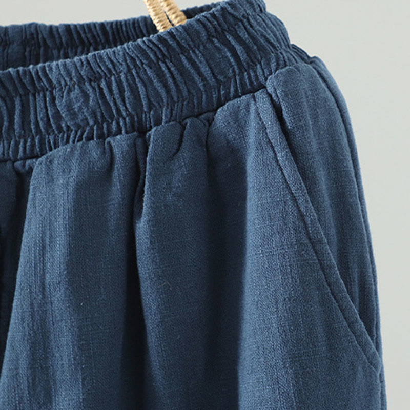 Pantalones rectos térmicos de algodón con diseño de rana y cintura elástica de Buddha Stones para mujer, con bolsillos, para invierno - image 3