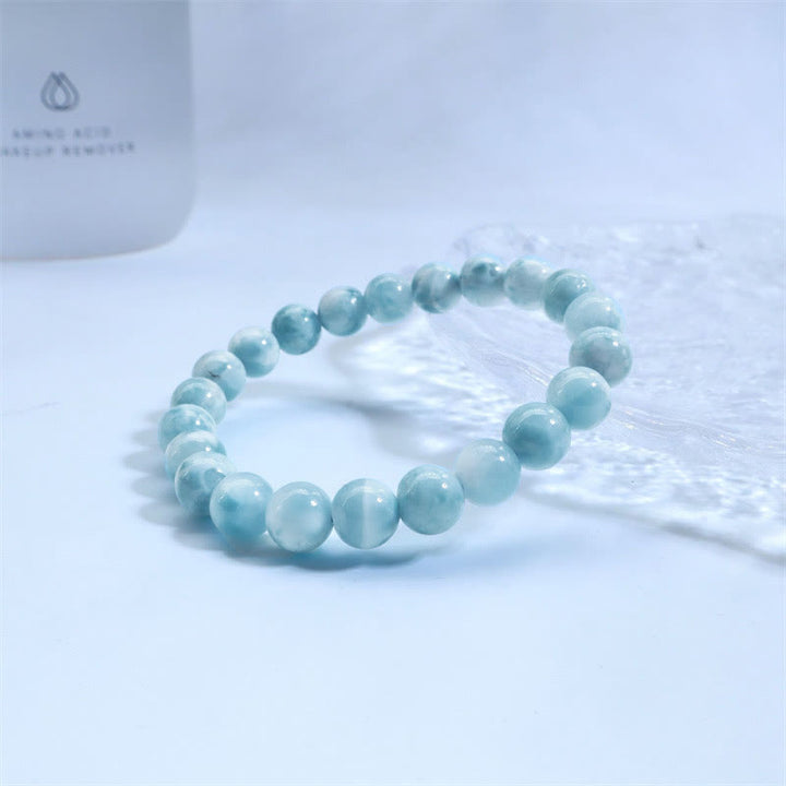 Pulsera de confianza de sabiduría de Larimar natural con Buddha Stones - image 13