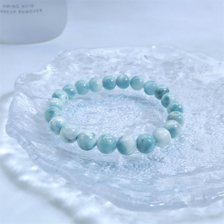 Pulsera de confianza de sabiduría de Larimar natural con Buddha Stones - image 11