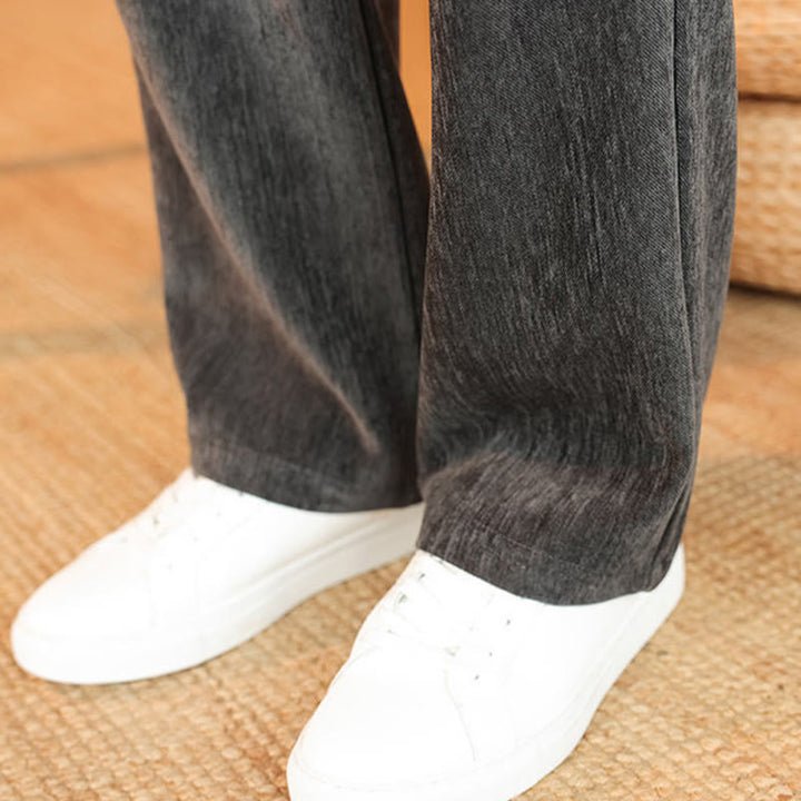 Conjunto de 2 Buddha Stones de traje Tang de invierno grueso para hombre, de pana de algodón con botones de rana, chaqueta y pantalones de manga larga con bolsillos. - image 21