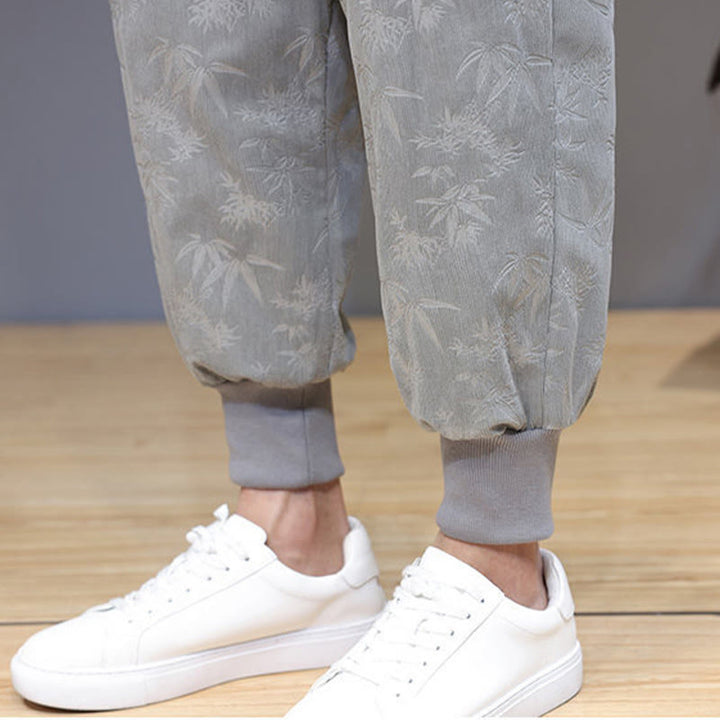 Conjunto de 2 Buddha Stones de traje Tang de bambú grueso de invierno para hombre, de pana de algodón con botones de rana, chaqueta de manga larga y pantalones con bolsillos. - image 21