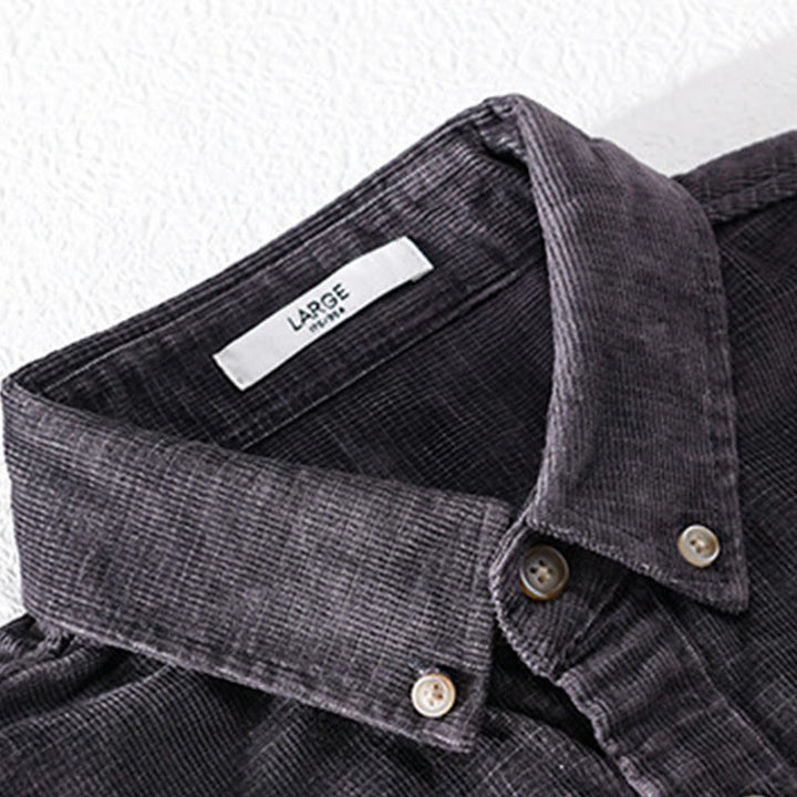 Chaqueta informal de pana con estampado de Buddha Stones, de algodón, de manga larga y color liso, para hombre, con bolsillos - image 1