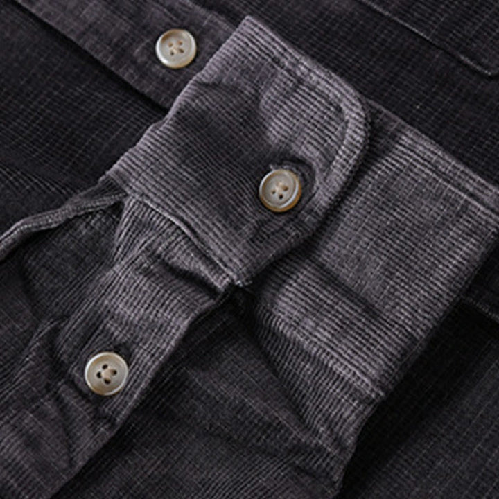 Chaqueta informal de pana con estampado de Buddha Stones, de algodón, de manga larga y color liso, para hombre, con bolsillos - image 4