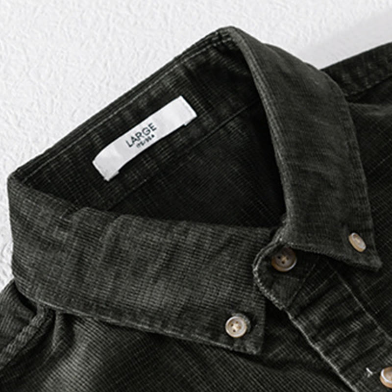 Chaqueta informal de pana con estampado de Buddha Stones, de algodón, de manga larga y color liso, para hombre, con bolsillos - image 15