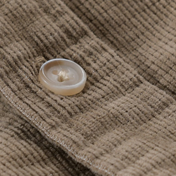 Chaqueta informal de pana con estampado de Buddha Stones, de algodón, de manga larga y color liso, para hombre, con bolsillos - image 11