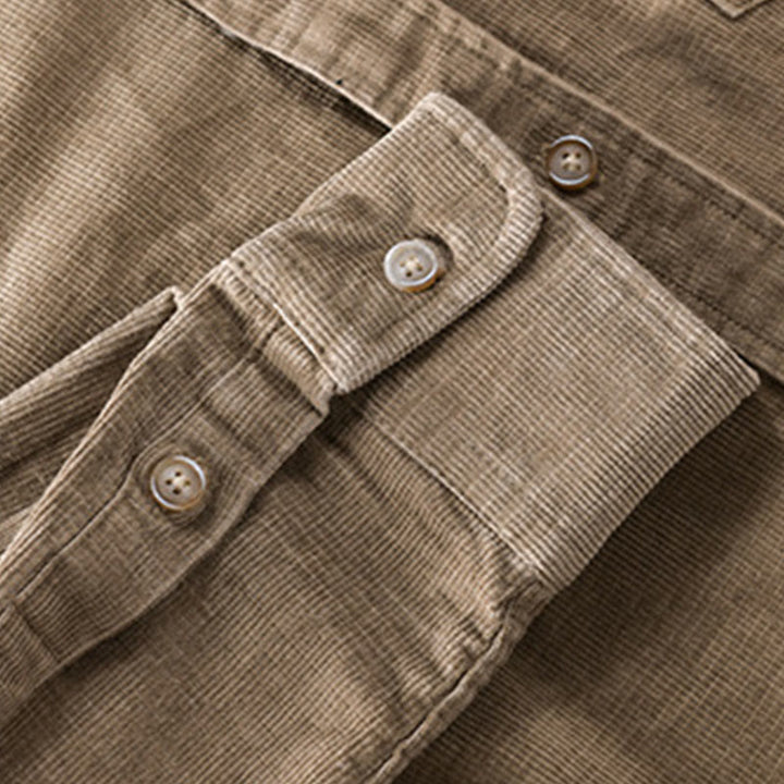 Chaqueta informal de pana con estampado de Buddha Stones, de algodón, de manga larga y color liso, para hombre, con bolsillos - image 12