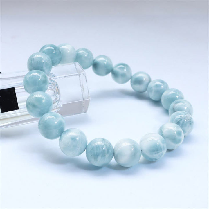 Pulsera de confianza de sabiduría de Larimar natural con Buddha Stones - image 2
