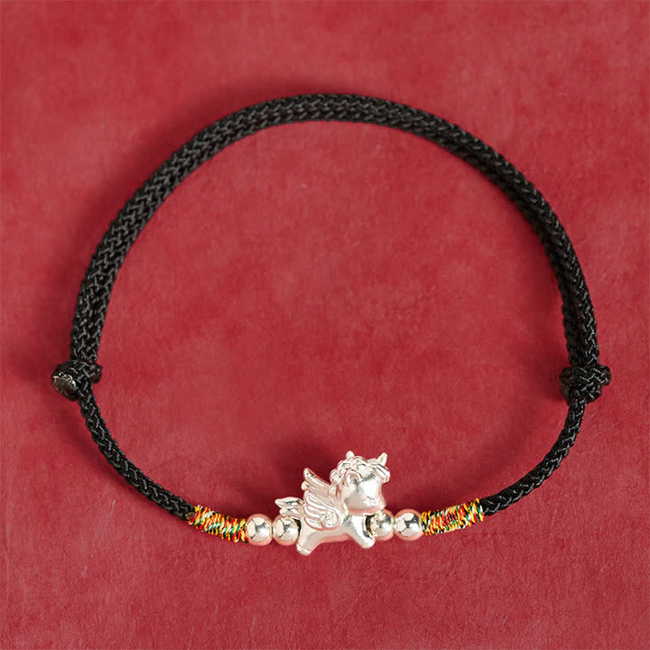 Pulsera de plata de ley 925 con Buddha Stones, símbolo de la prosperidad del Año del Caballo - image 13