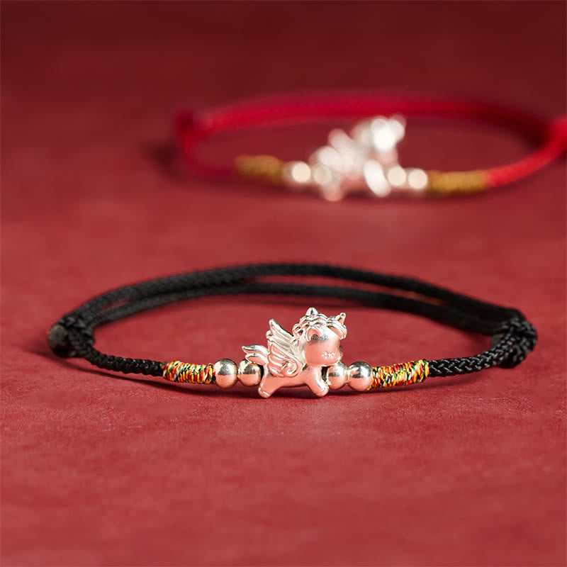 Pulsera de plata de ley 925 con Buddha Stones, símbolo de la prosperidad del Año del Caballo - image 17