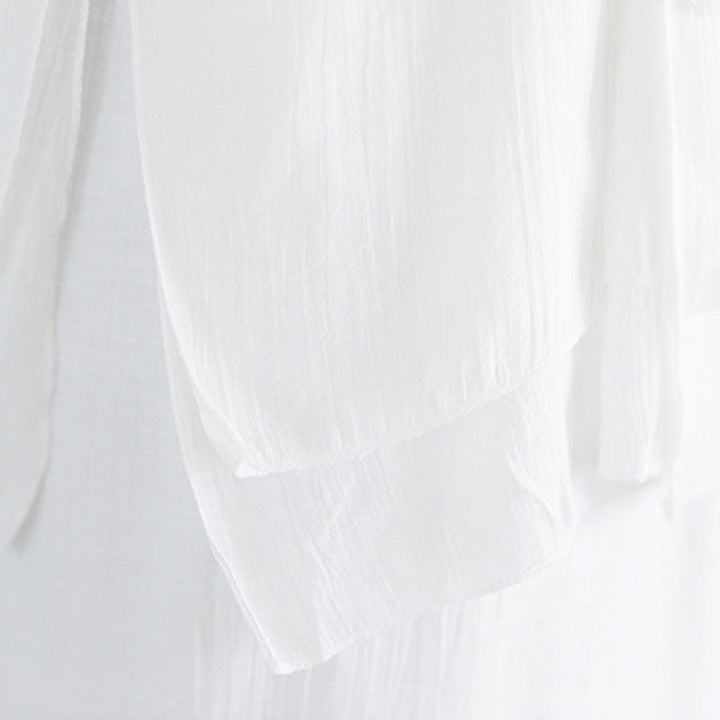 Conjunto de 2 piezas de camisa de manga tres cuartos con botones de rana, pantalones anchos y Buddha Stones para mujer, ropa de meditación zen - image 13