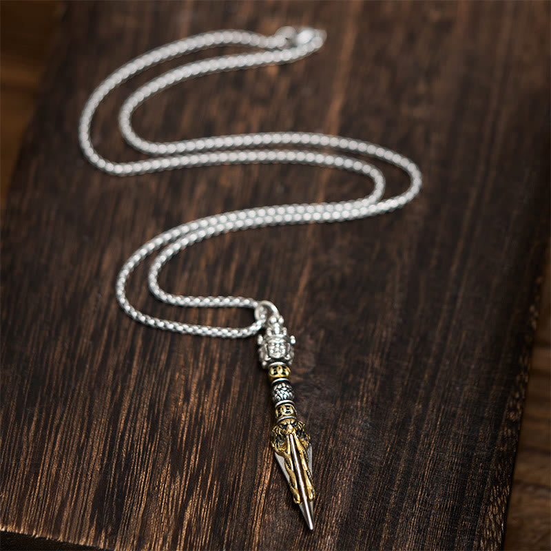 Collar con colgante de cobre con Buddha Stones, Vajra tibetano, Vajrakila, poder espiritual curativo - image 4