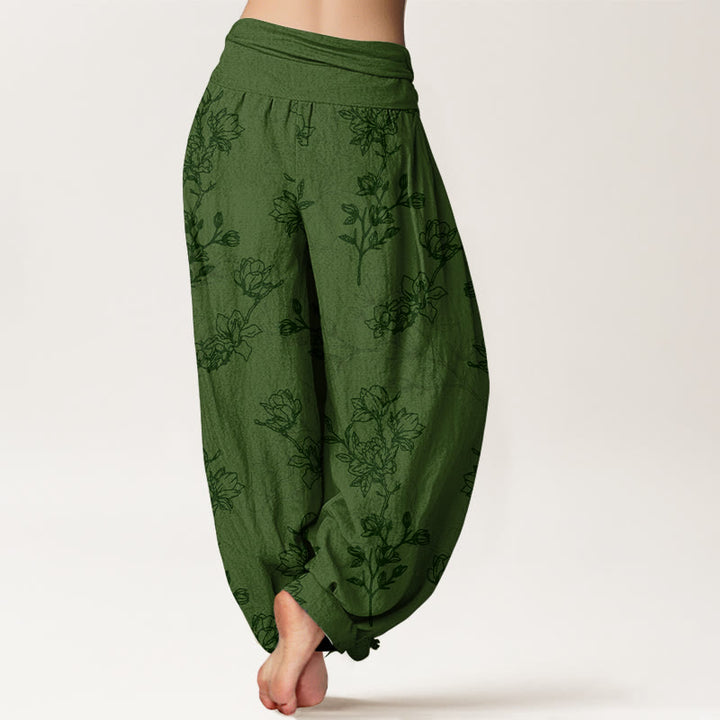 Pantalones Buddha Stones para mujer, cintura elástica - image 1