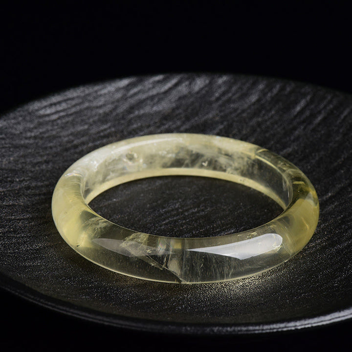 Pulsera brazalete de prosperidad con cuarzo citrino natural de Buddha Stones - image 1