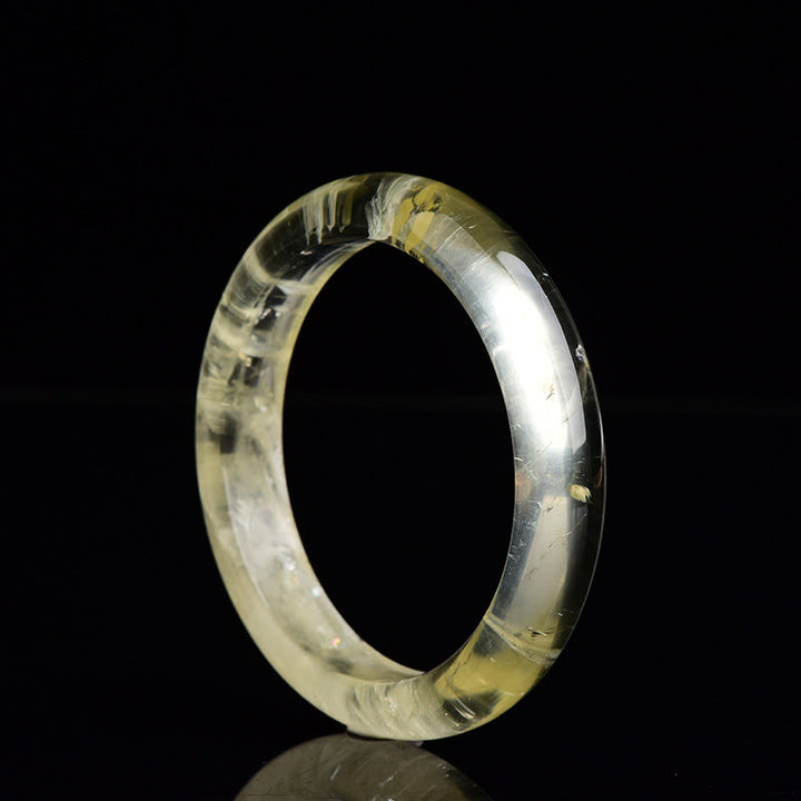 Pulsera brazalete de prosperidad con cuarzo citrino natural de Buddha Stones - image 2