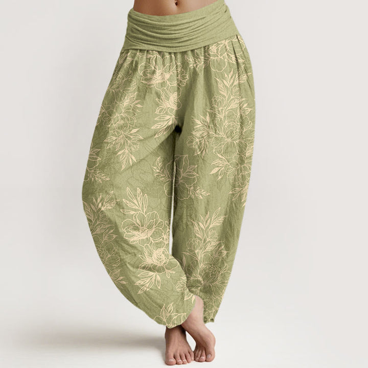 Pantalones Buddha Stones para mujer, cintura elástica - Verde amarillento - US16，UK/AU20，EU48 (3XL) - image 11