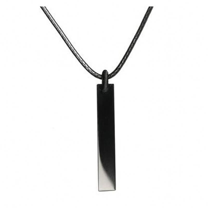 Colgante de collar con transformación de obsidiana negra y arenisca azul de Buddha Stones - Obsidiana negra - image 0