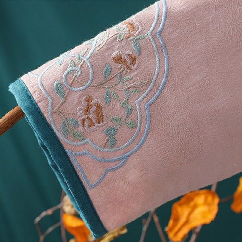 Chaqueta térmica de algodón de manga larga para mujer, con diseño de rana y botones bordados con flores y vides, de Buddha Stones, de invierno. - image 14